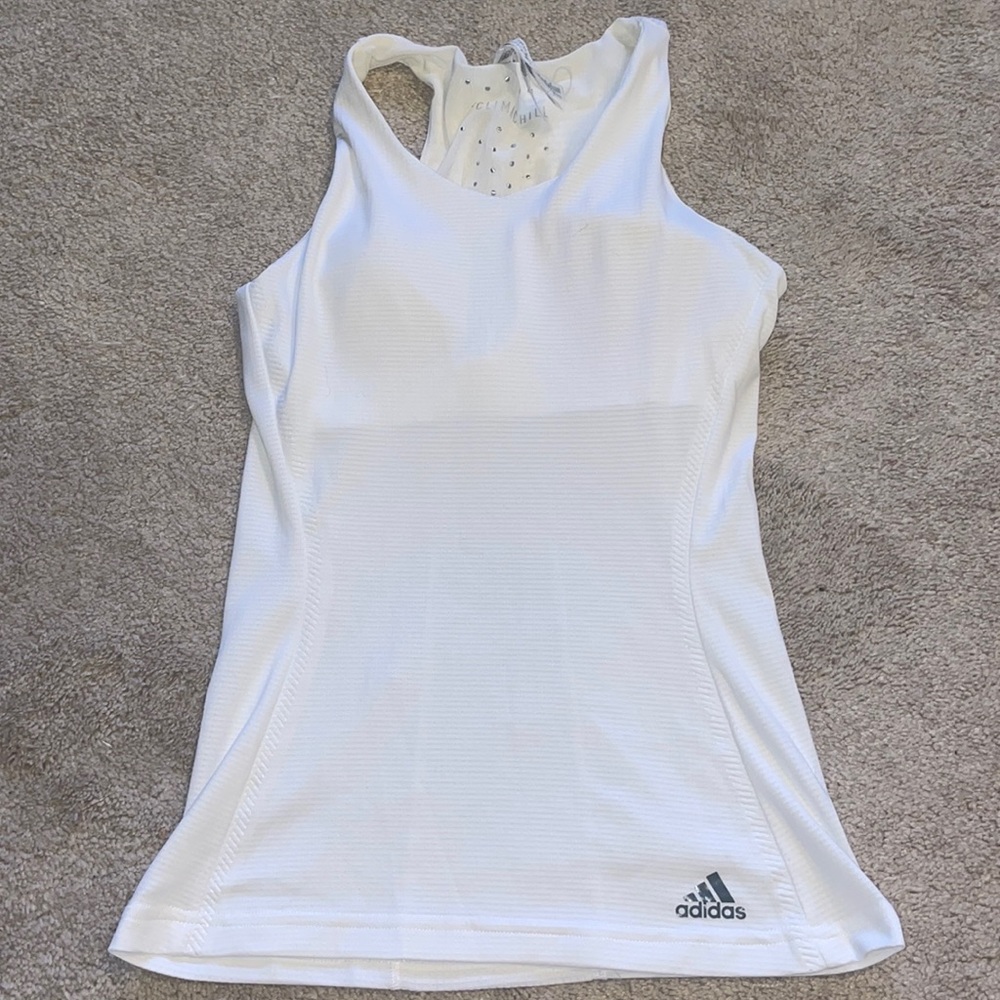Climachill adidas white tank top